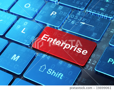 Finance concept: Enterprise on computer keyboard 19899061
