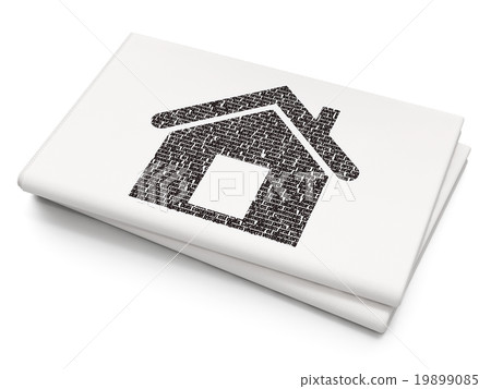 Business concept: Home on Blank Newspaper Business concept: Home on Blank Newspaper 19899085