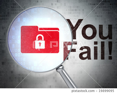 Business concept: Folder With Lock and You Fail Business concept: Folder With Lock and You Fail 19899095