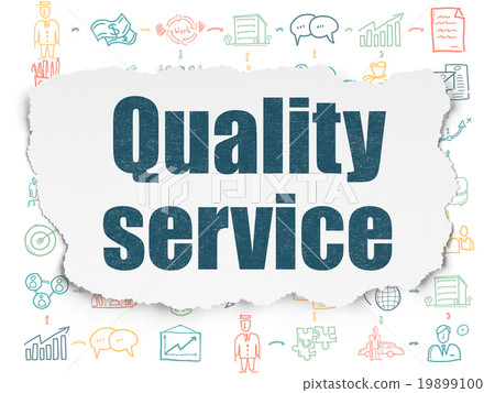 Business concept: Quality Service on Torn Paper Business concept: Quality Service on Torn Paper 19899100