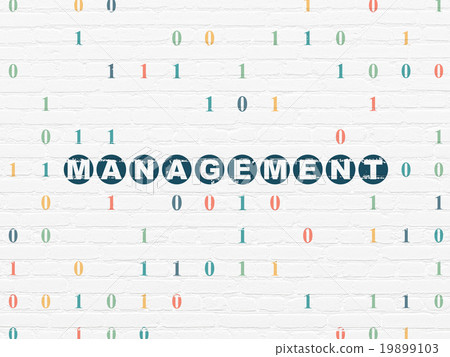 Finance concept: Management on wall background Finance concept: Management on wall background 19899103