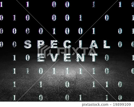 Finance concept: Special Event in grunge dark room Finance concept: Special Event in grunge dark room 19899109