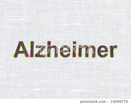 Medicine concept: Alzheimer on fabric texture 19899770