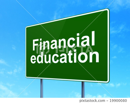 Education concept: Financial Education on road 19900080