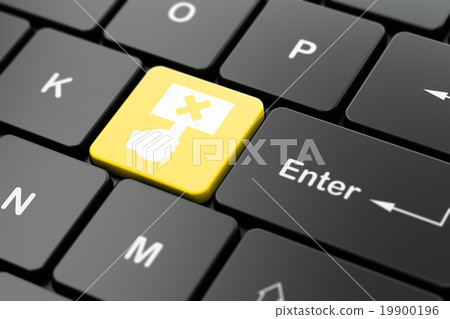 Politics concept: Protest on computer keyboard 19900196