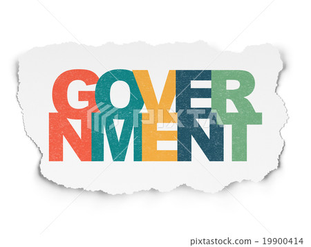 Politics concept: Government on Torn Paper 19900414