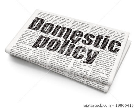 Politics concept: Domestic Policy on Newspaper 19900415