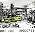 Machiya station front watercolor 19900711