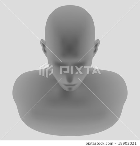 Human Bust Gradation Mesh Illustration 19902021