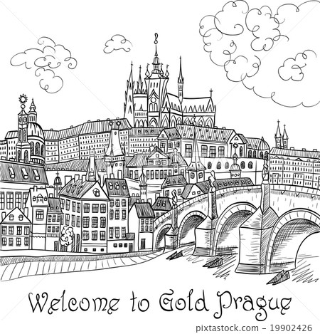 Prague Castle and Charles Bridge 19902426