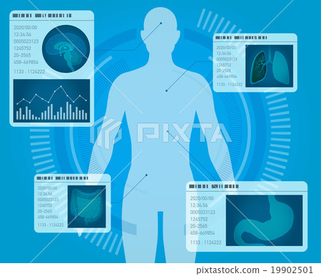 人體輪廓和器官醫學界面 19902501