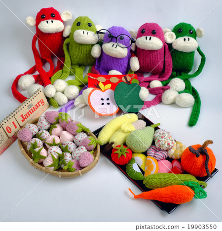 Family, stuffed animal, new year, monkey, funny 19903550