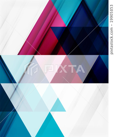 Transparent overlapping triangles on white 19905853