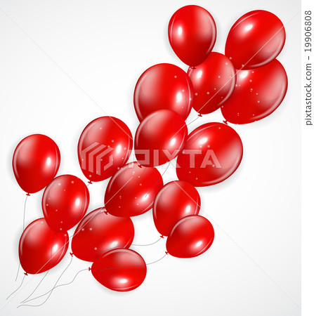 Set of Colored Balloons, Vector Illustration. 19906808