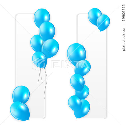 Blue Balloons, Vector Illustration. - Stock Illustration [19906813] - PIXTA
