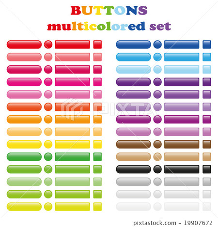 Set of colored buttons - Stock Illustration [19907672] - PIXTA