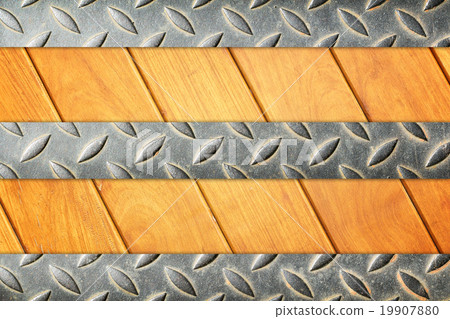 Iron and wood floor Iron and wood floor 19907880