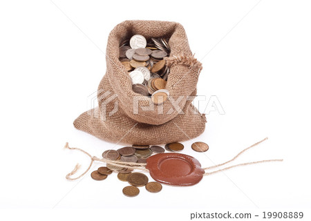 Sack with coins 19908889