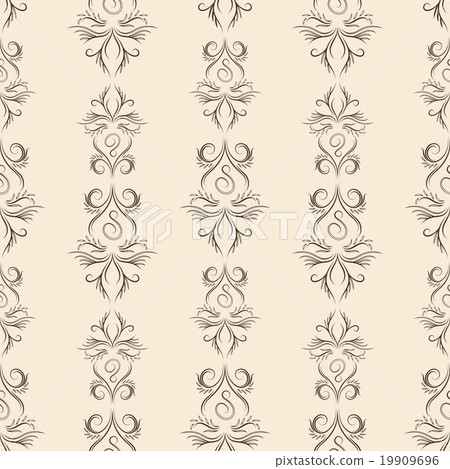 Thin line damask pattern - Stock Illustration [19909696] - PIXTA