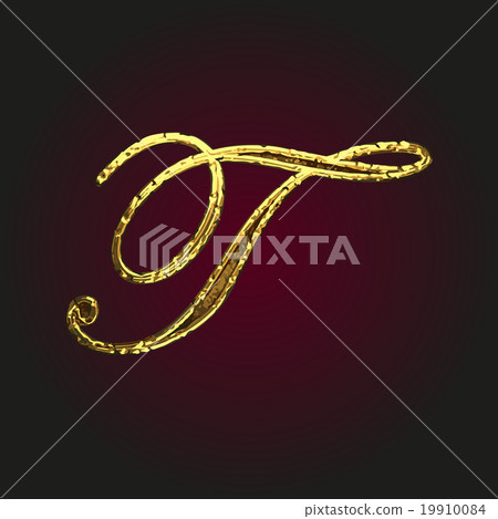 t vector golden letter - Stock Illustration [19910084] - PIXTA