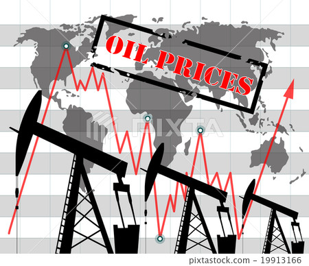 Oil price graph illustration Oil price graph illustration 19913166