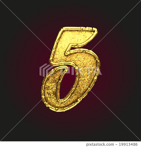 5 vector golden letter - Stock Illustration [19913486] - PIXTA