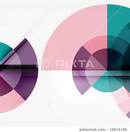 Geometric design abstract background - circles 19914186