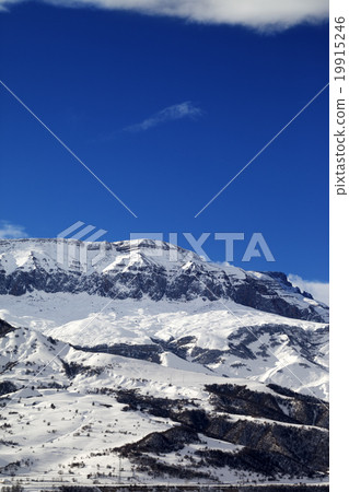 Winter mountains at nice sun day 19915246
