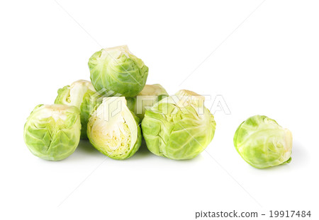 Brussel Sprouts on white background Brussel Sprouts on white background 19917484