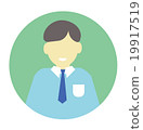 People illustration (male salaried worker) 19917519