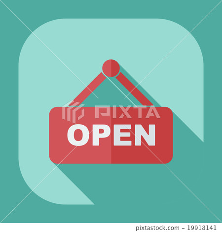 Flat modern design with shadow icons open label Flat modern design with shadow icons open label 19918141