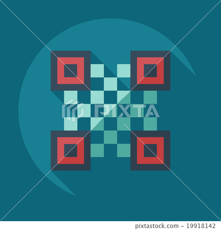 Flat modern design with shadow icons QR code Flat modern design with shadow icons QR code 19918142
