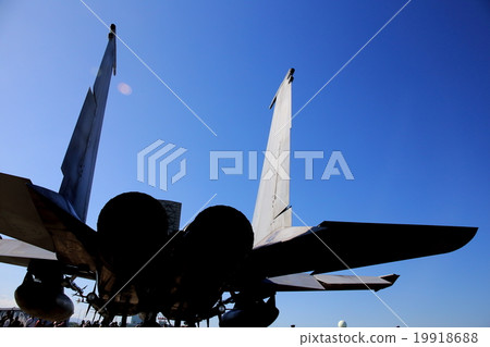 Tail of fighter aircraft Tail of fighter aircraft 19918688