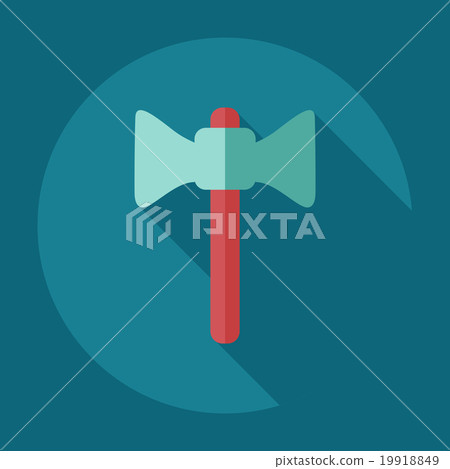 Flat modern design with shadow icons axe 19918849