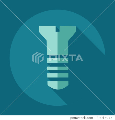Flat modern design with shadow icons screw 19918942