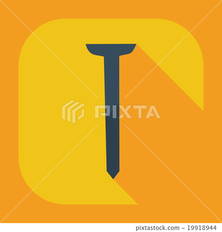 Flat modern design with shadow icons screw 19918944