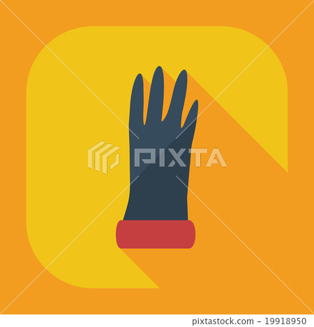 Flat modern design with shadow icons gloves 19918950