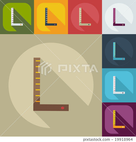 Flat concept, set modern design with shadow Flat concept, set modern design with shadow 19918964