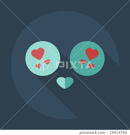 Flat modern design with shadow icons smiley in Flat modern design with shadow icons smiley in 19919788