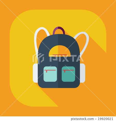 Flat modern design with shadow Icon backpack - Stock Illustration ...