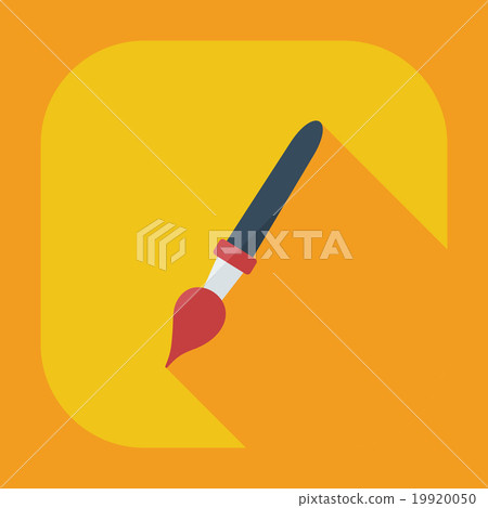 Flat modern design with shadow  Icon brush 19920050