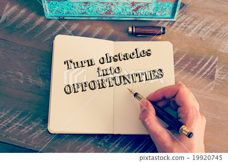 Motivational message written on notebook 19920745