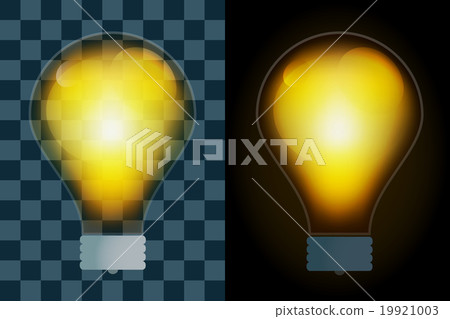Bulb lamp transparent isolated 19921003