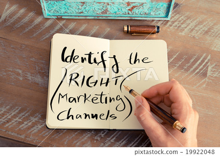 Written text IDENTIFY THE RIGHT MARKETING CHANNELS 19922048