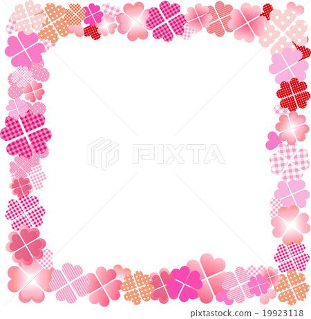 四片葉子三葉草框架桃紅色 19923118