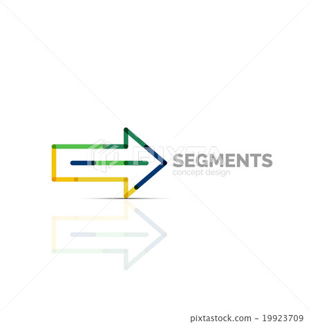 Arrow icon vector logo. Company branding element 19923709