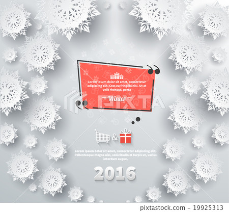 Snowflakes Background 2016 Quote Bubble 19925313