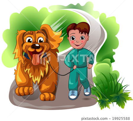 boy with a dog boy with a dog 19925588