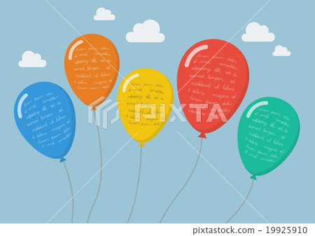 Flat style balloons infographic 19925910
