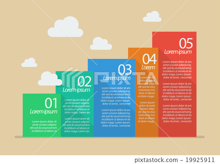 Flat style five steps infographic 19925911